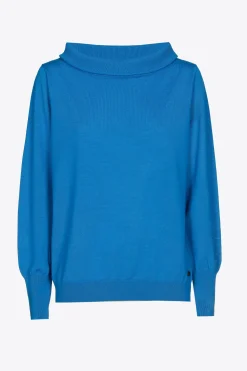 Wollpullover mit U-Boot-Ausschnitt