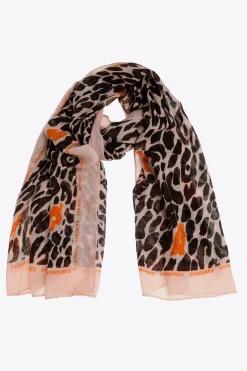 Wollschal mit Leopardenmuster