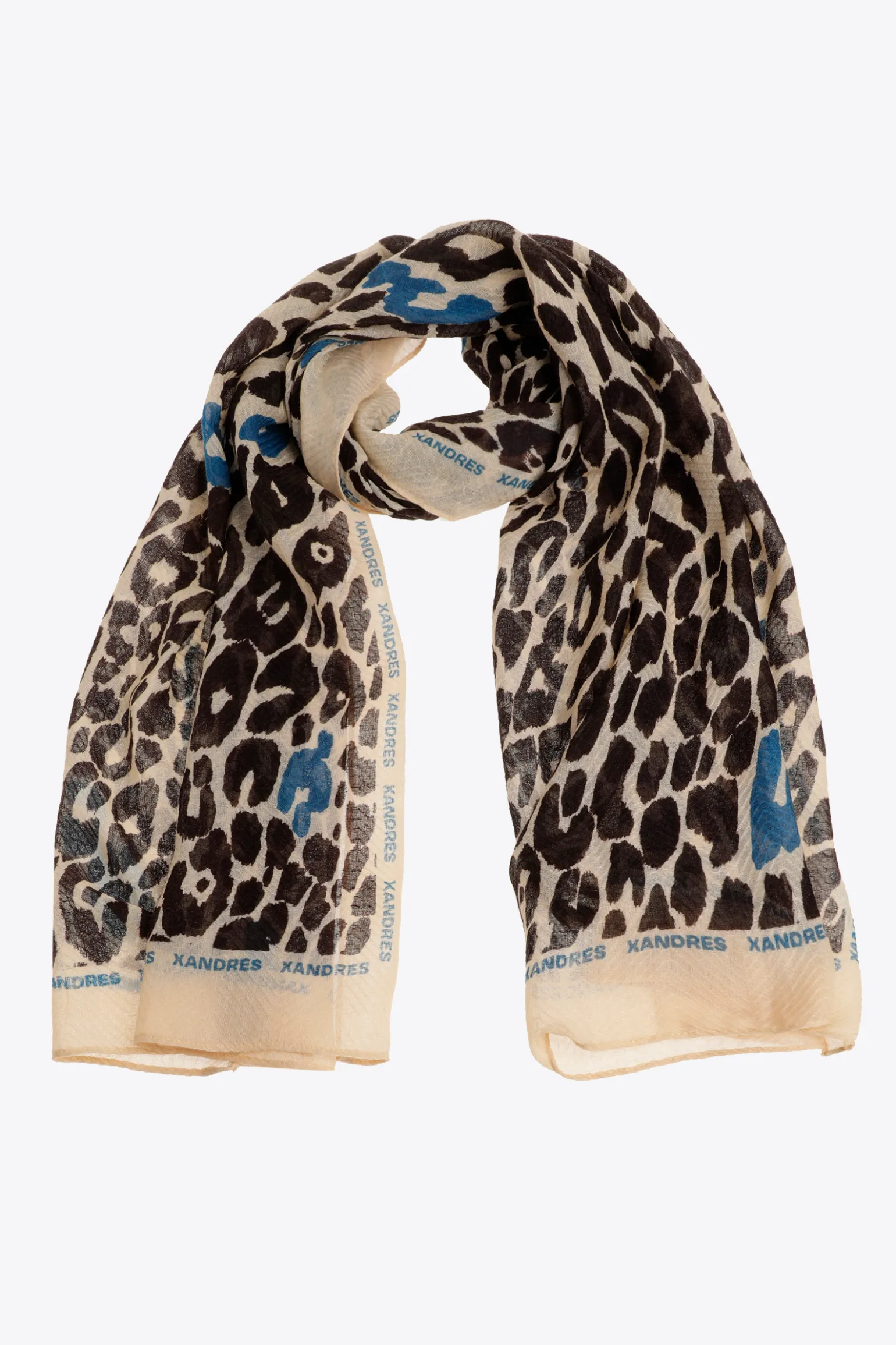 Wollschal mit Leopardenmuster