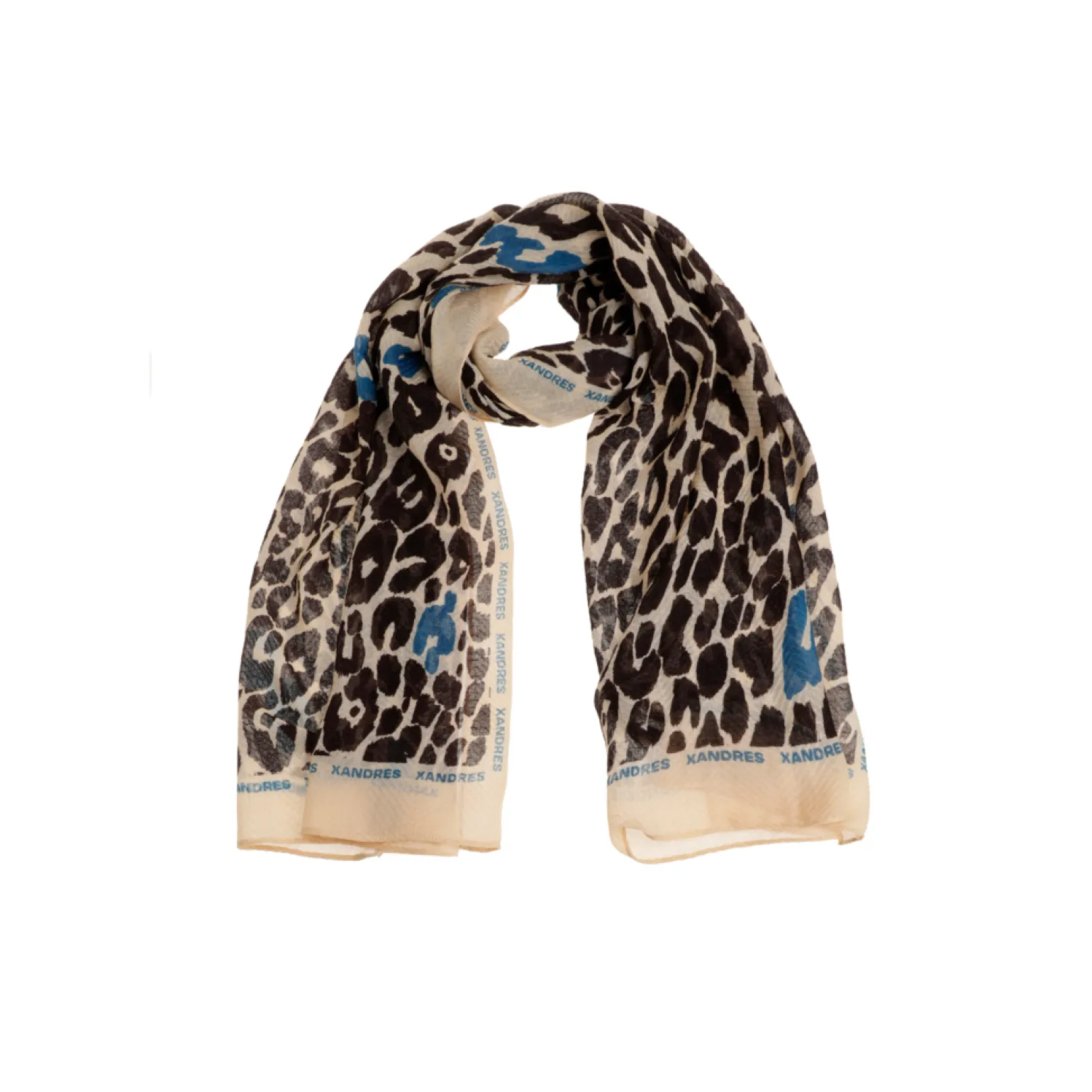 Wollschal mit Leopardenmuster